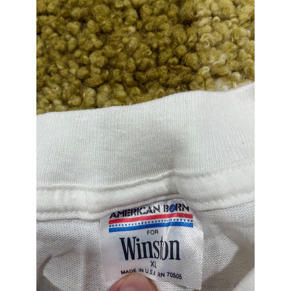 Vintage 1992 NASCAR‎ Winston Cup Talladega Long Sleeve Pocket T-Shirt XL White - Picture 4 of 9